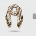 Chain Link Print Square Scarf Beige – scarves & belts (view 1)