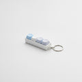 Mini Keyboard Keys Keychain - Baby Blue