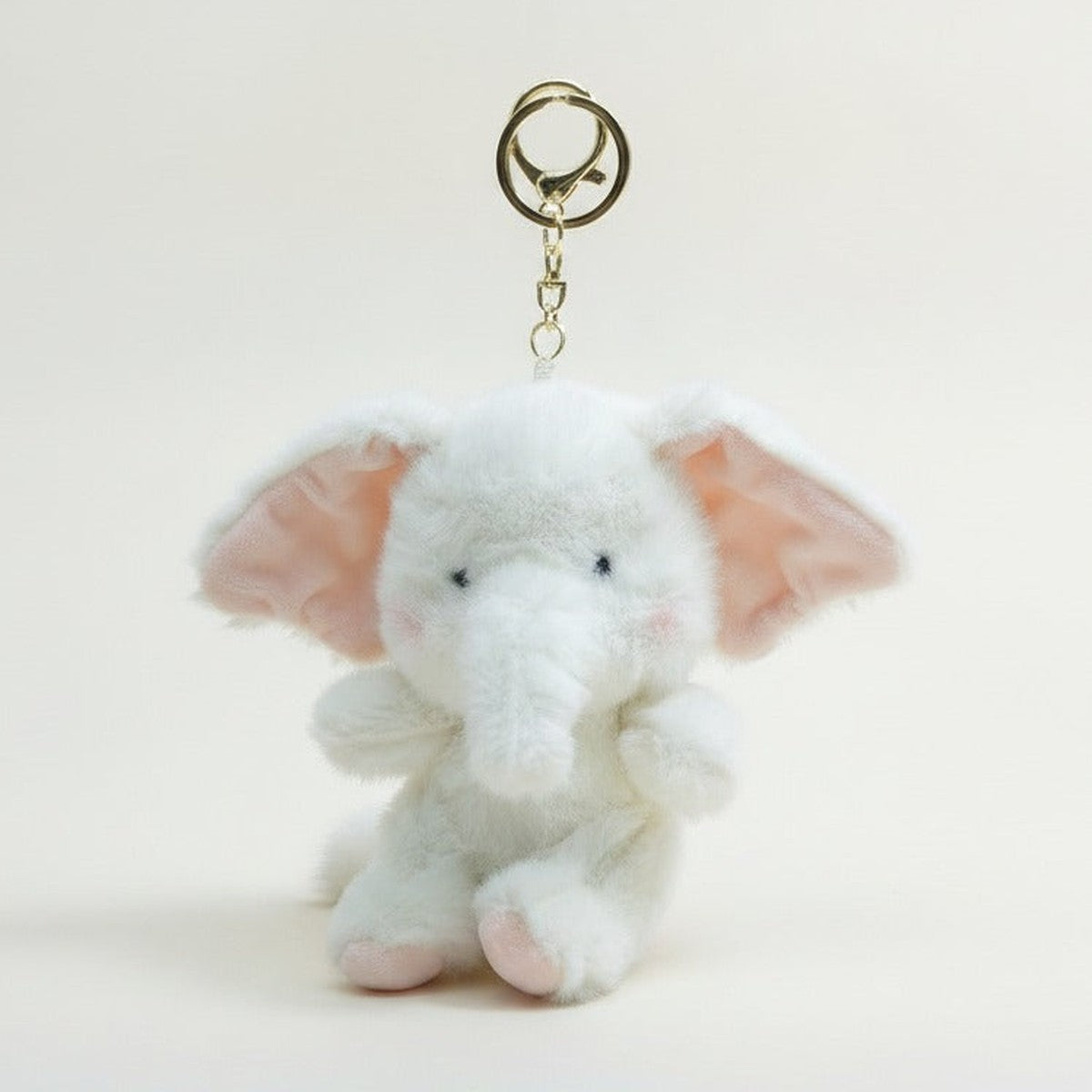 Fluffy Elephant Keychain Charm – novelty & toys (view 1)