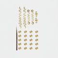 Gold Spiral Hair Clips Assorted Set Gold