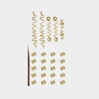 Gold Spiral Hair Clips Assorted Set Gold