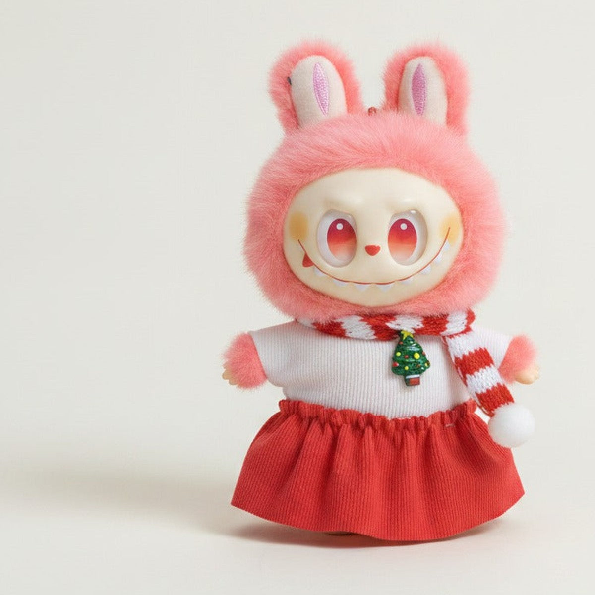 Cute Christmas Bunny Plush Keychain – novelty & toys (view 1)