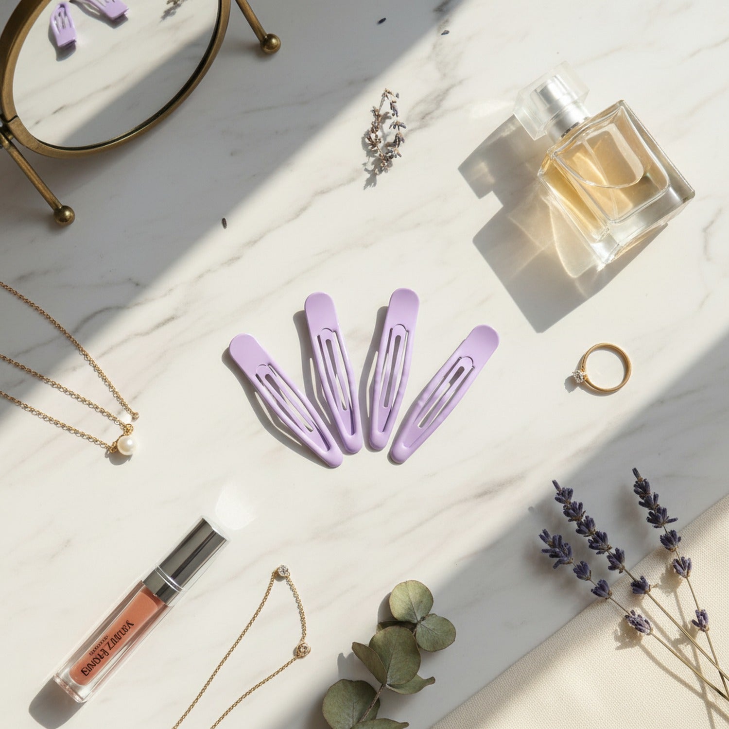 Minimalist BB Hair Clip Set Purple