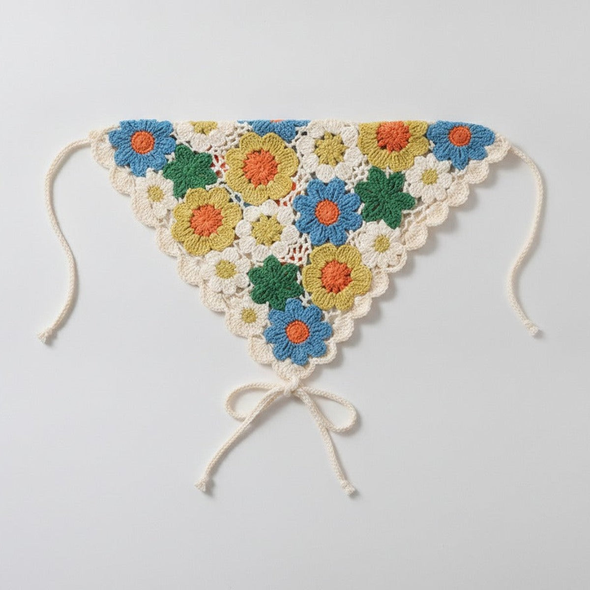 Embroidered Floral Mini Bonnet Headwrap - Type A