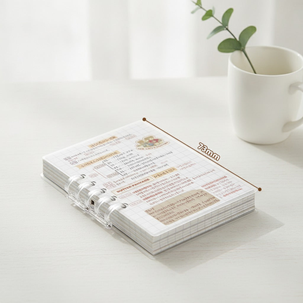 A7 Grid Notebook with Spiral Binding