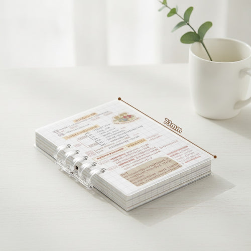 A7 Grid Notebook with Spiral Binding