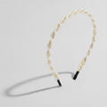Pearl Twisted Headband - Gold Pearl