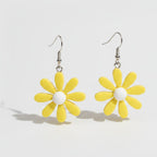 Daisy Dangle Earrings - Yellow Daisy