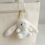 Fuzzy Bunny Keychain - White