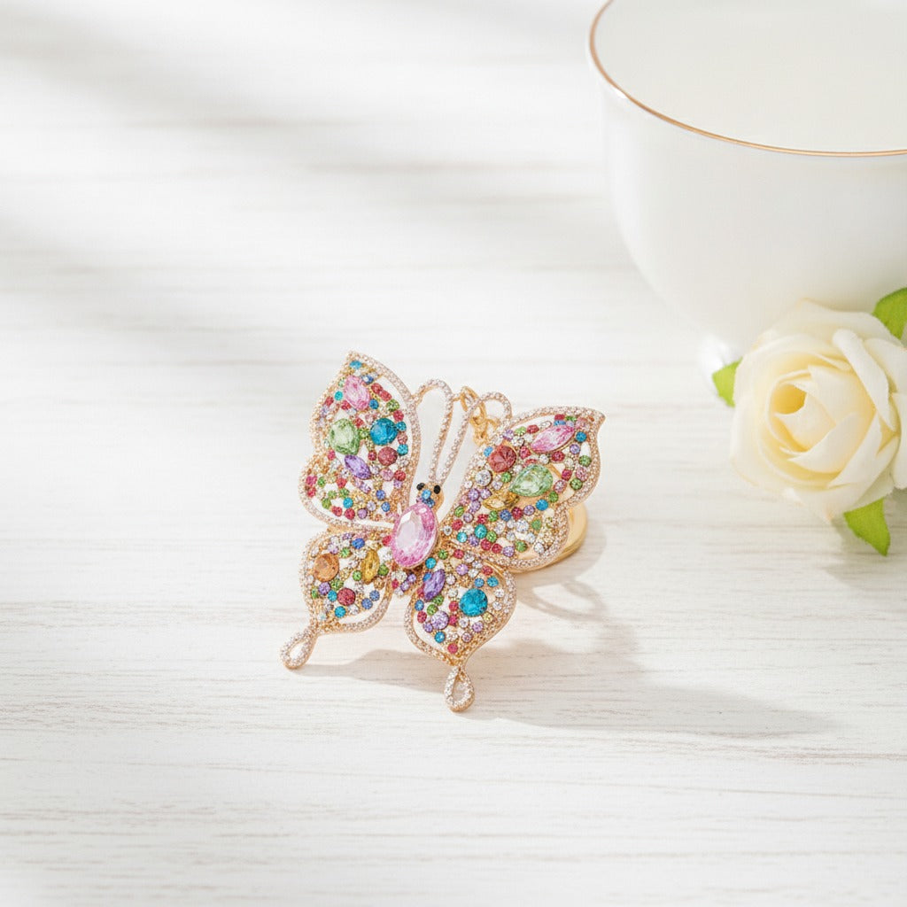 Sparkly Butterfly Keychain - Multicolor