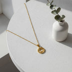 Initial Letter Pendant Necklace - Gold