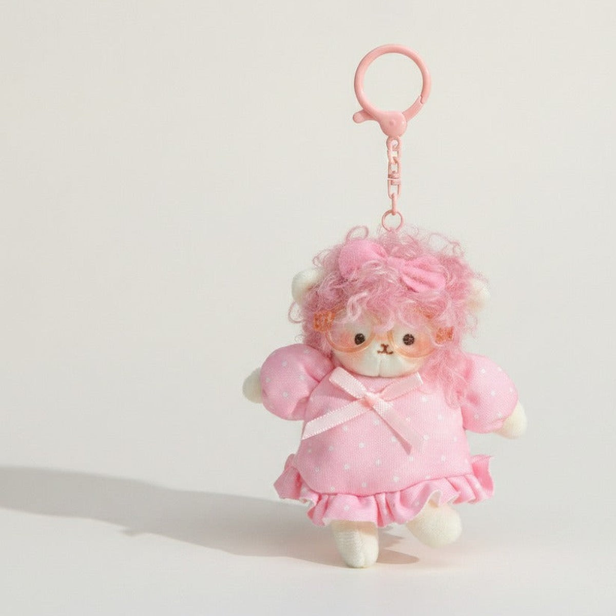 Fluffy Lamb Plush Keychain Charm – novelty & toys (view 1)