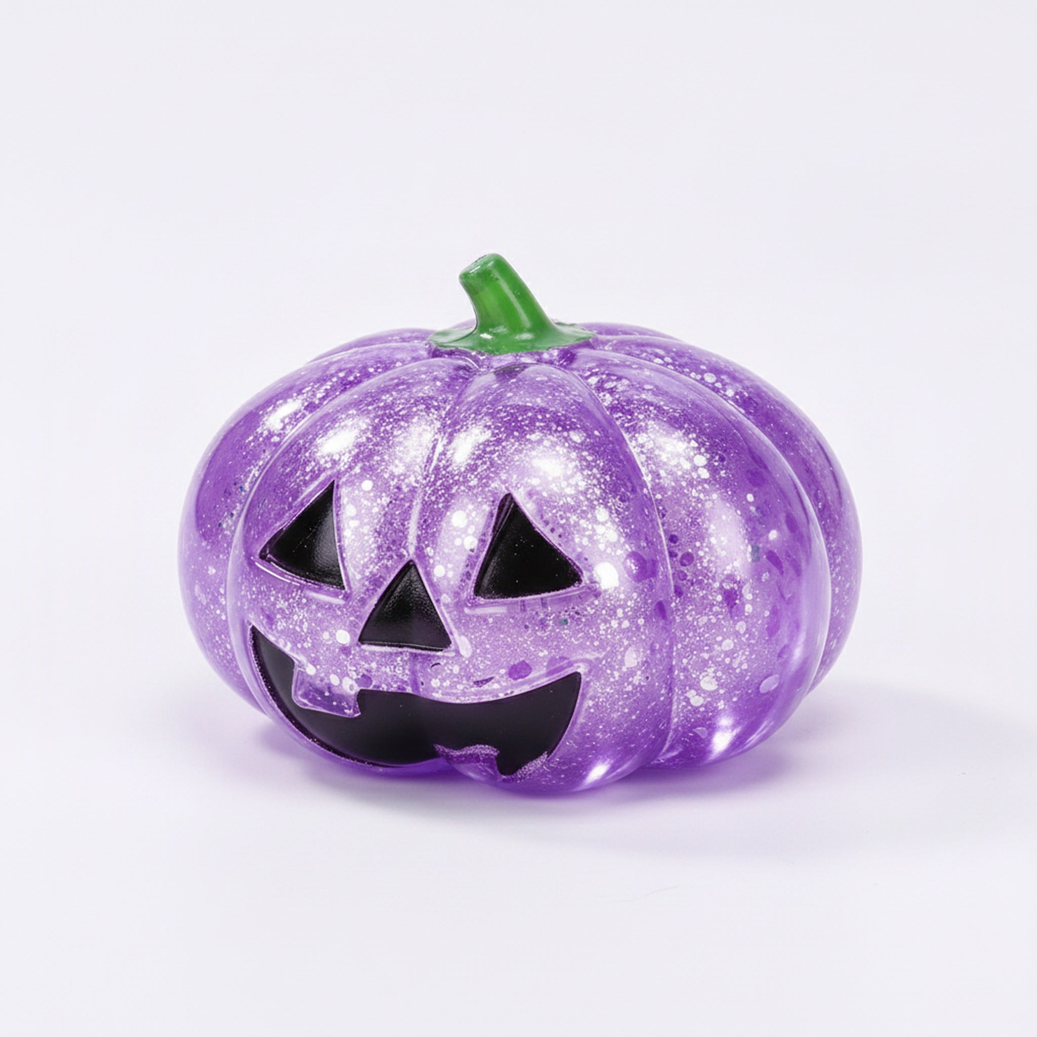 Glitter Pumpkin Squishy - Purple Glitter