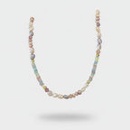 Beaded Pearl Charm Pendant Necklace - Pastel Rainbow Pearl – jewelry (view 1)
