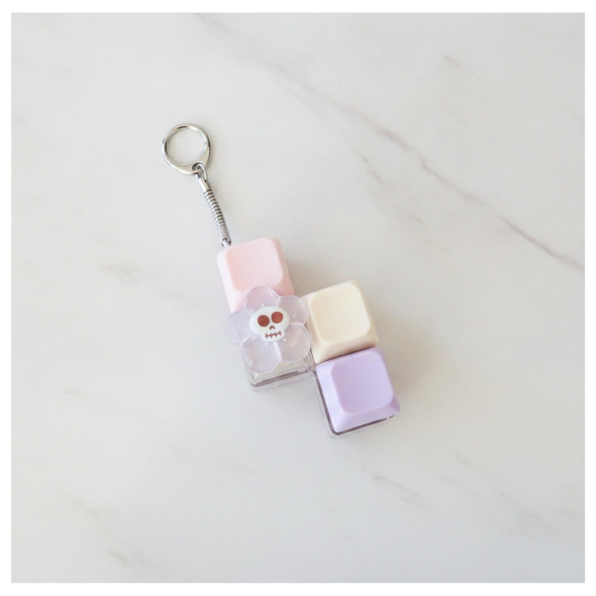 Smiley Face Keychain With Blocks - Type 2