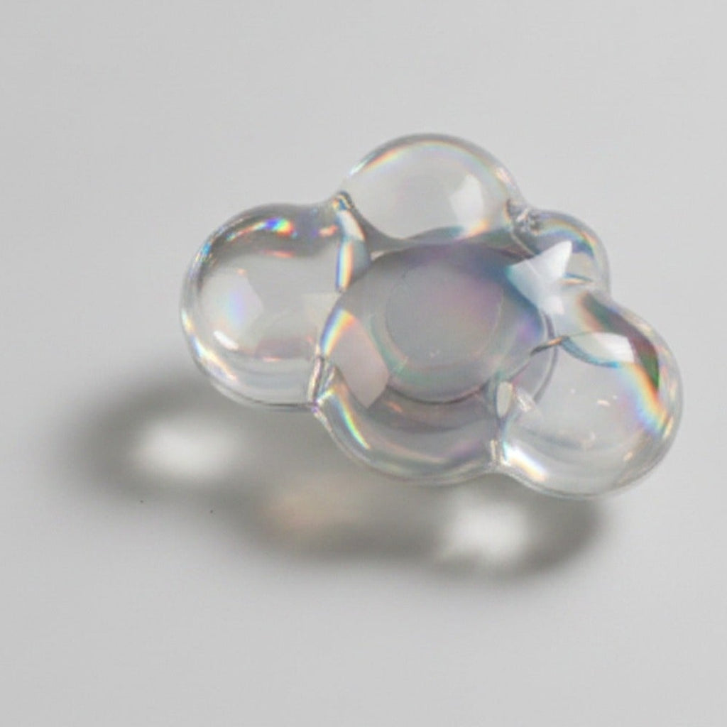 Cloud Bubble Phone Grip - Silver Holographic