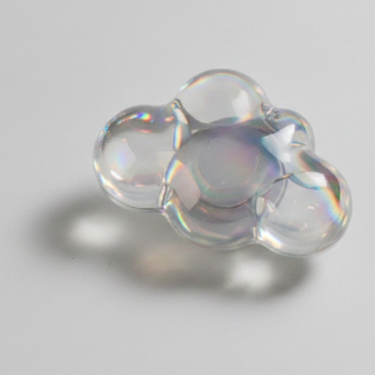 Cloud Bubble Phone Grip - Silver Holographic