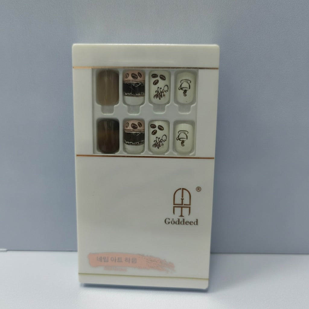 Coffee & Vibes Nail Art Set - Coffee & Cream