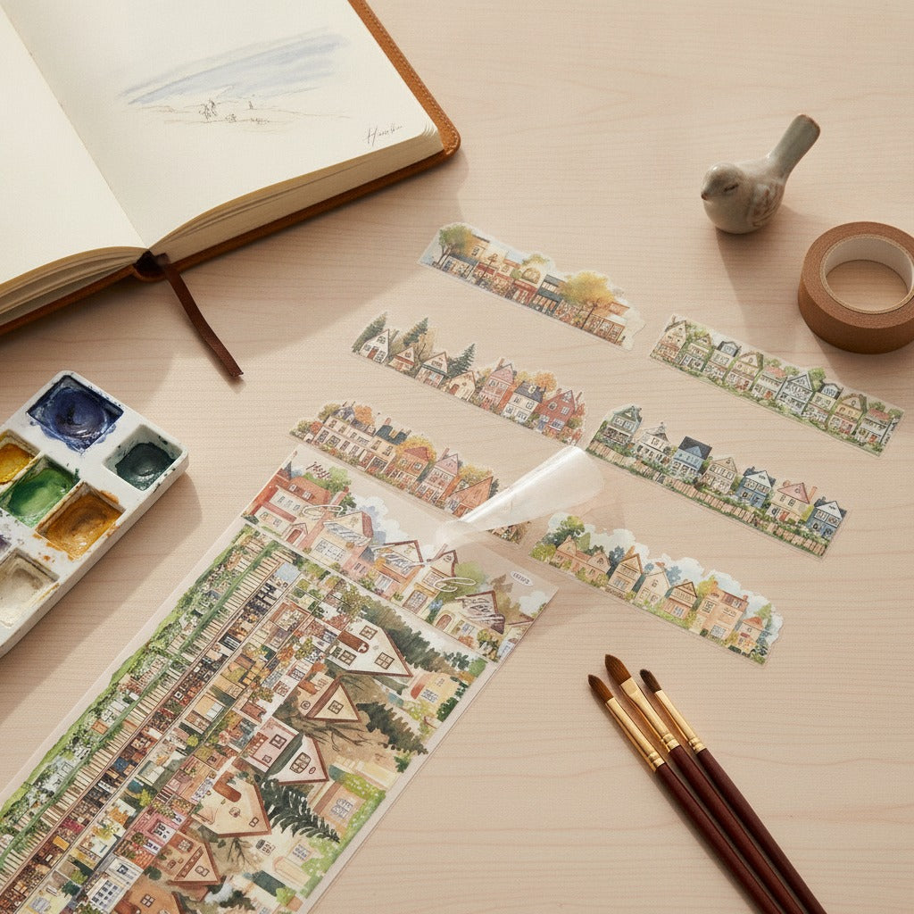 Landscape Washi Tape Set - Seaside City