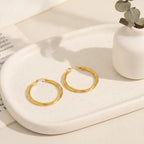 Twisted Gold Hoop Earrings