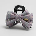 Plaid Hair Claw Clip With Gold Charm – hair accessories (view 1)