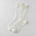 White Polka Dot Sheer Crew Socks – apparel accessories (view 1)