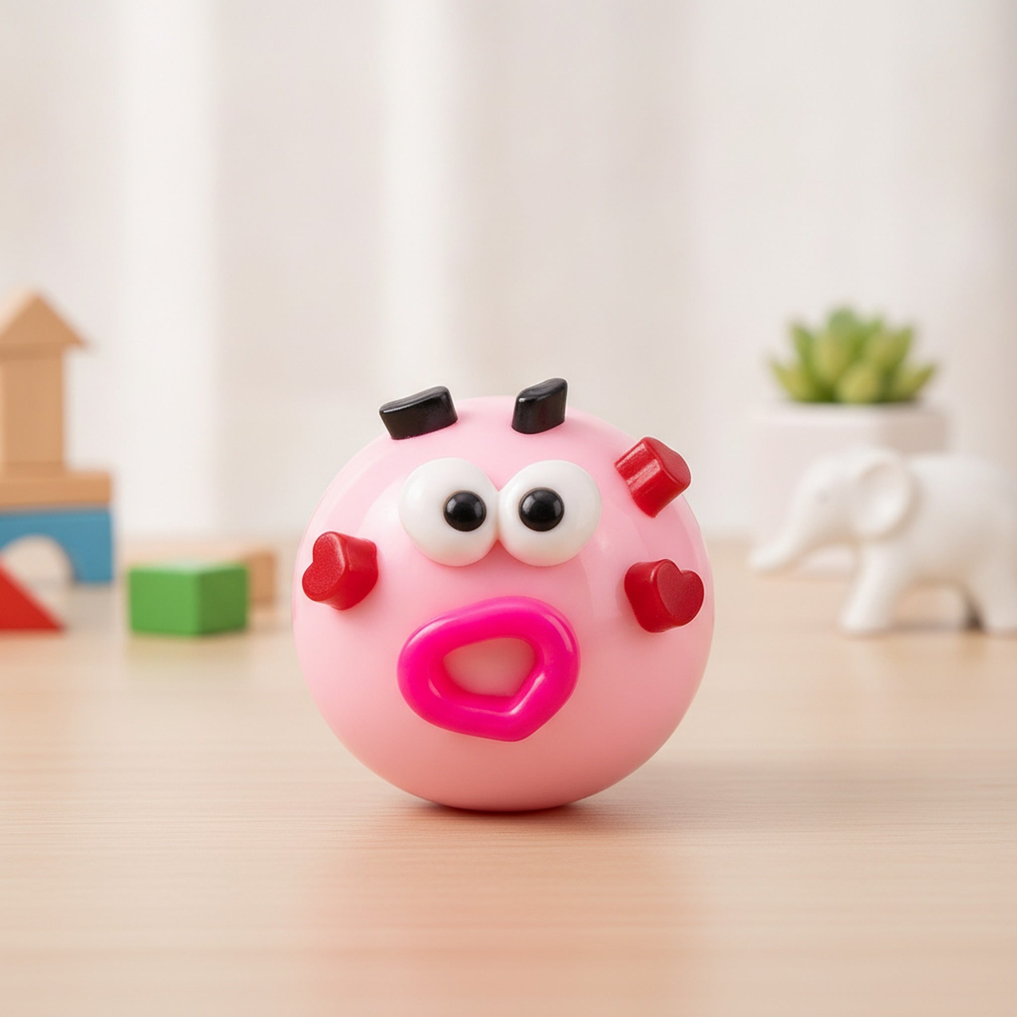 Smiley Face Mood Squishy - Pink