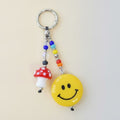 Retro Beaded Mushroom Smiley Face Keychain – apparel accessories (view 1)