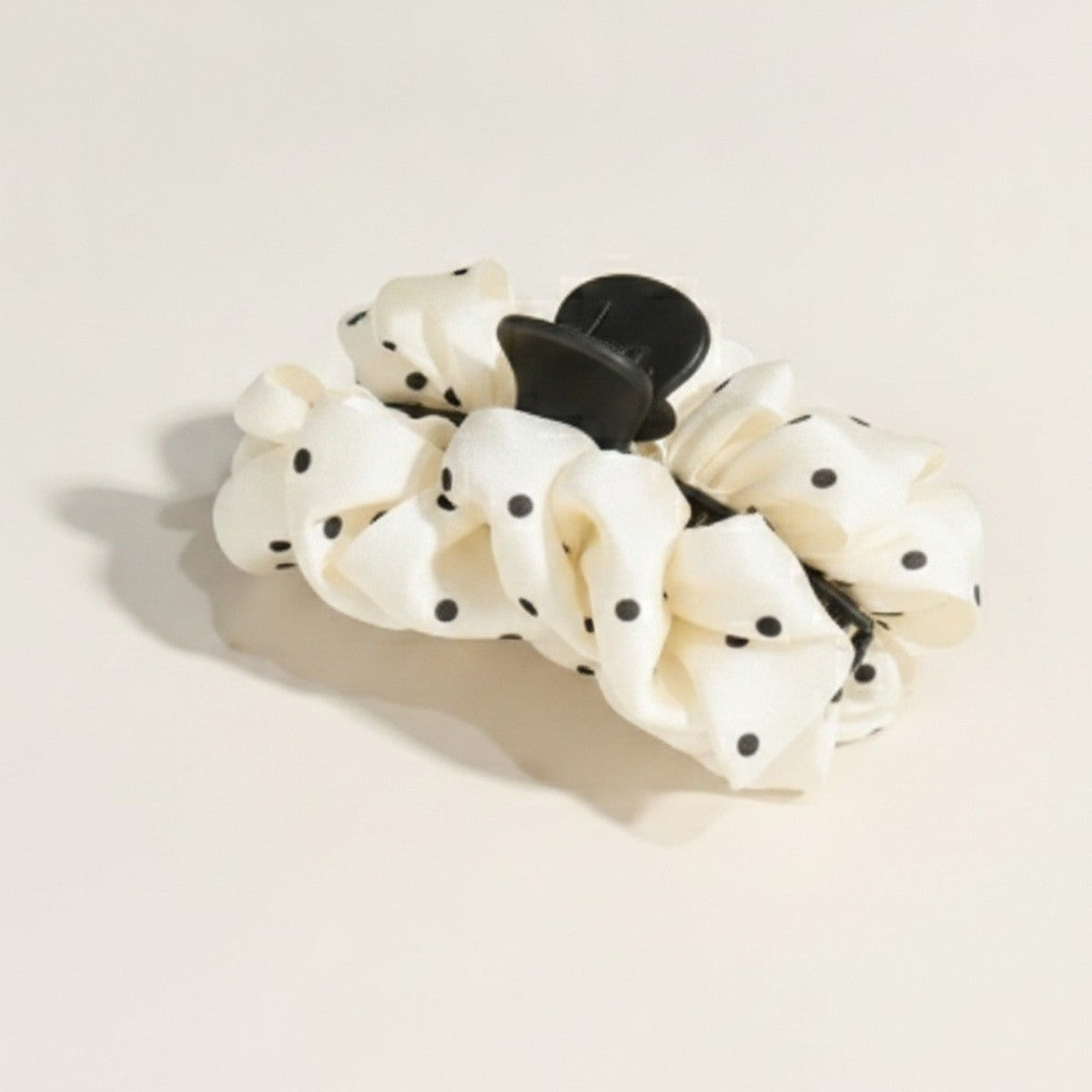 Pearl Hair Claw Clip - Beige Polka Dot #1 – hair accessories (view 1)