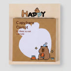Capybara Carrot Sticky Notes Pad With Mirror – stationery (view 1)