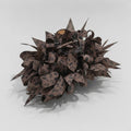 Brown Spiked Floral Hair Claw Clip – hair accessories (view 1)