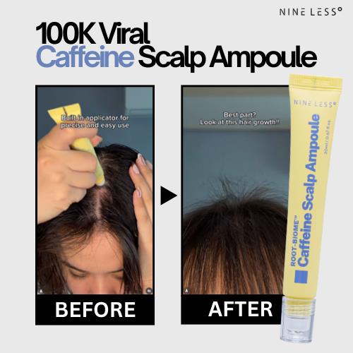 NINE LESS Root-Biome™ Caffeine Scalp Ampoule – Korean hair care