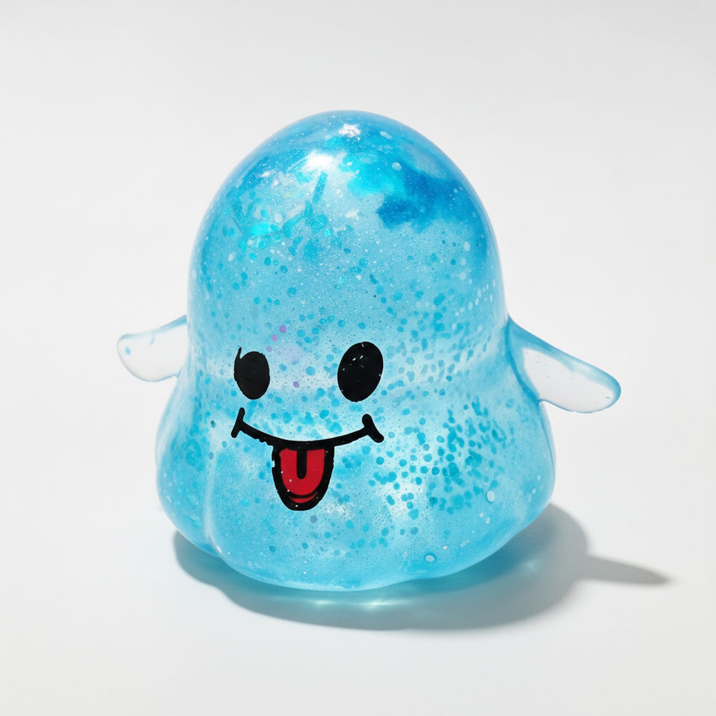 Grinning Ghost Squishy - Blue