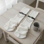 Slouchy Knee-High Socks - White