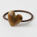 Olive Heart Charm Hair Tie Scrunchie – hair accessories (view 1)