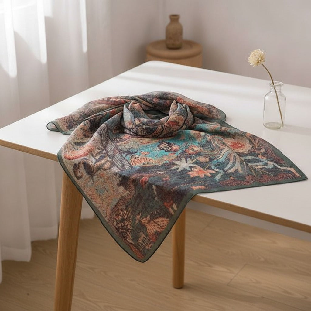 Vintage Floral Patchwork Scarf - Type 8