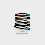 Velvet Pom Hair Clip Set Multi-Color Set