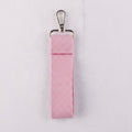 Textured Keychain Pouch Kit - Silver Hook Pink