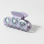 Heart Cutout Hair Claw Clip - Lavender Purple – hair accessories (view 1)