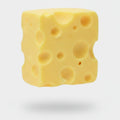 Floating Yellow Swiss Cheese Cube Decor – novelty & toys (view 1)