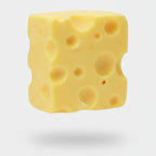 Floating Yellow Swiss Cheese Cube Decor – novelty & toys (view 1)