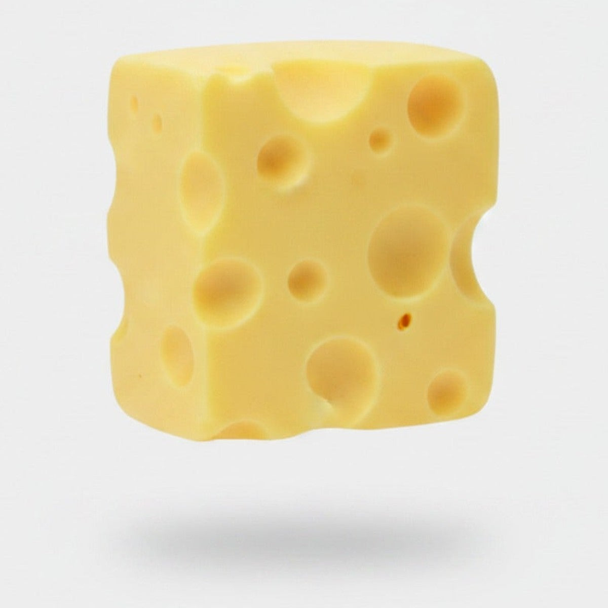 Floating Yellow Swiss Cheese Cube Decor – novelty & toys (view 1)