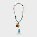 Turquoise Beaded Charm Pendant Necklace – jewelry (view 1)