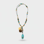 Turquoise Beaded Charm Pendant Necklace – jewelry (view 1)