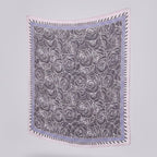 Rose Garden Silk Scarf - Mauve Rose