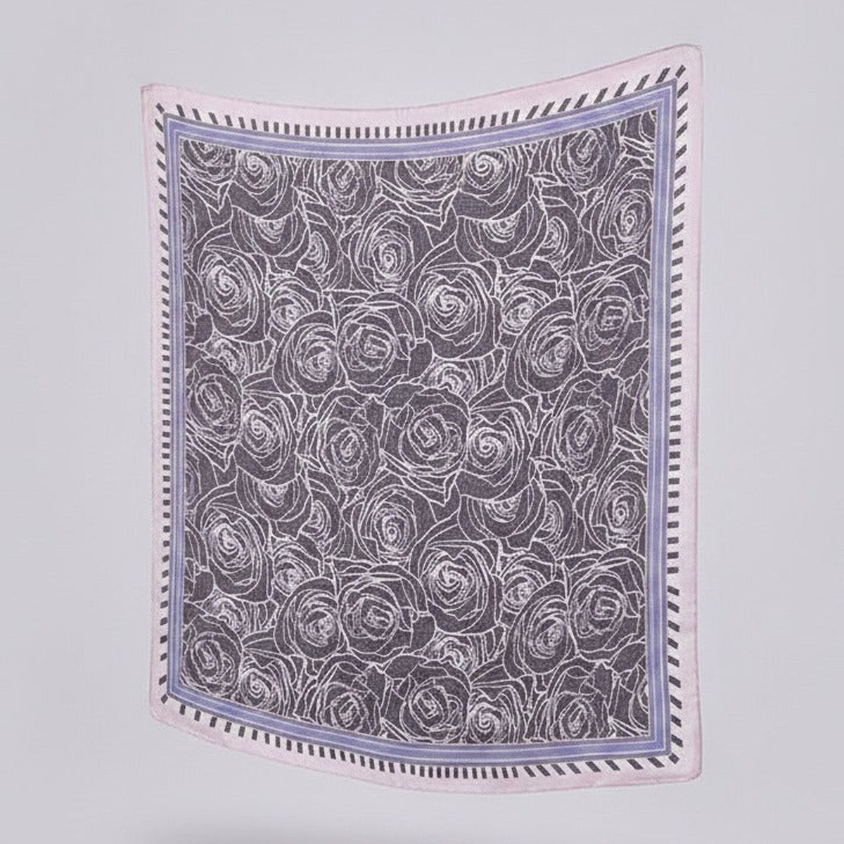 Rose Garden Silk Scarf - Mauve Rose