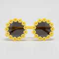 Daisy Flower Round Sunglasses Yellow – eyewear (view 1)