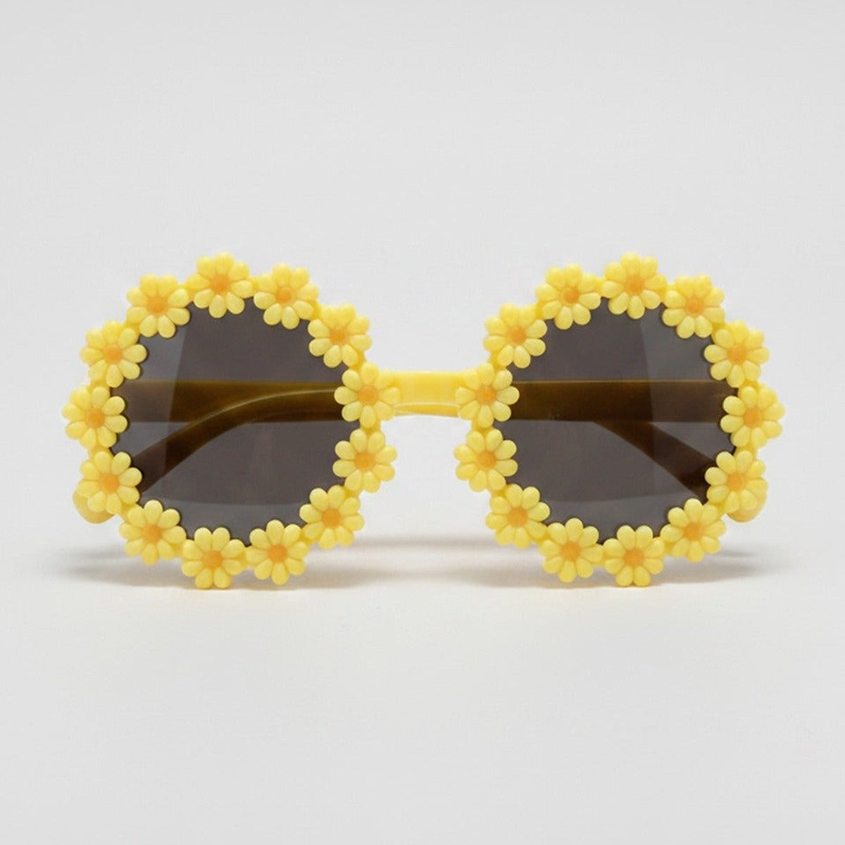 Daisy Flower Round Sunglasses Yellow – eyewear (view 1)