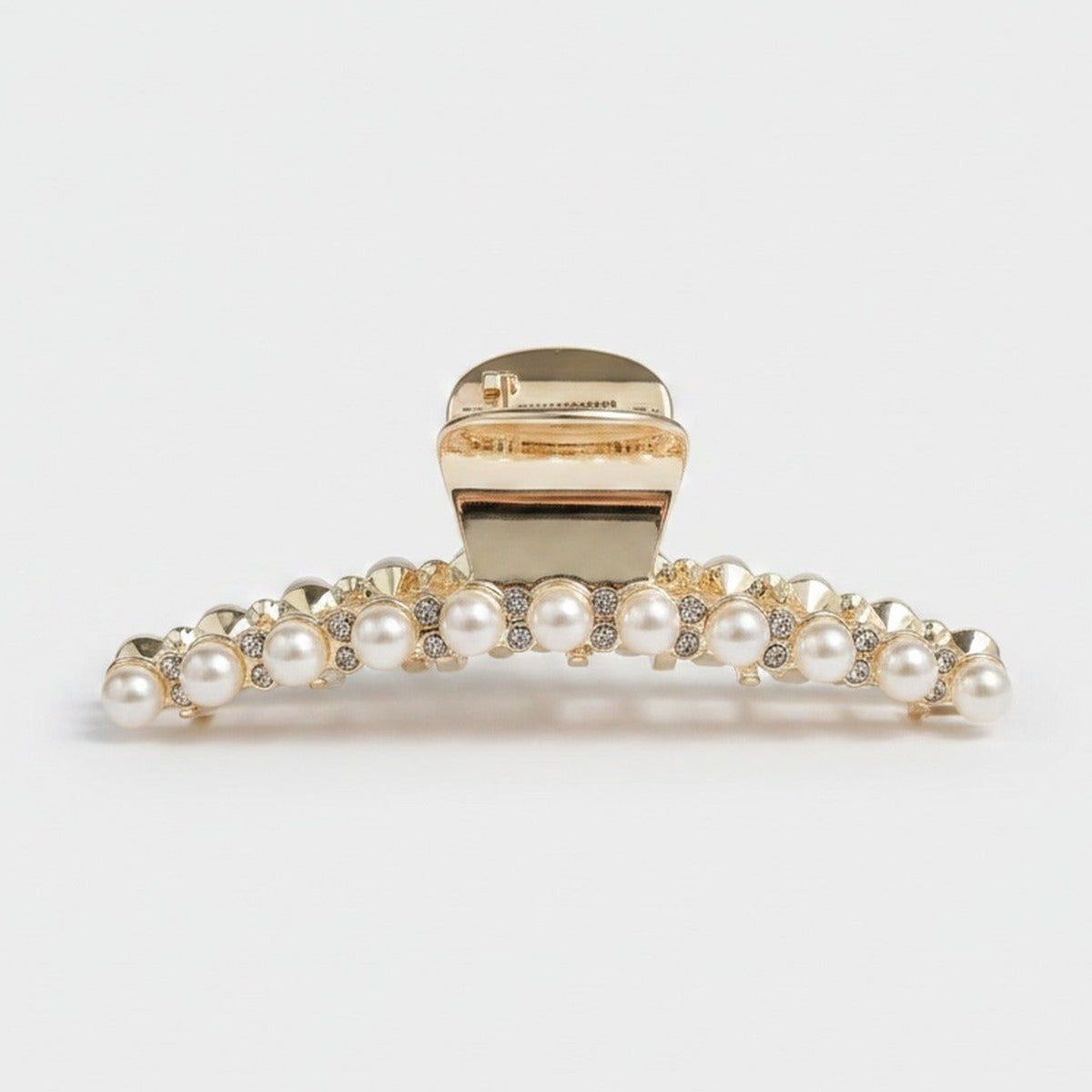Pearl Beaded Gold Hair Claw Clip – hair accessories (view 1)