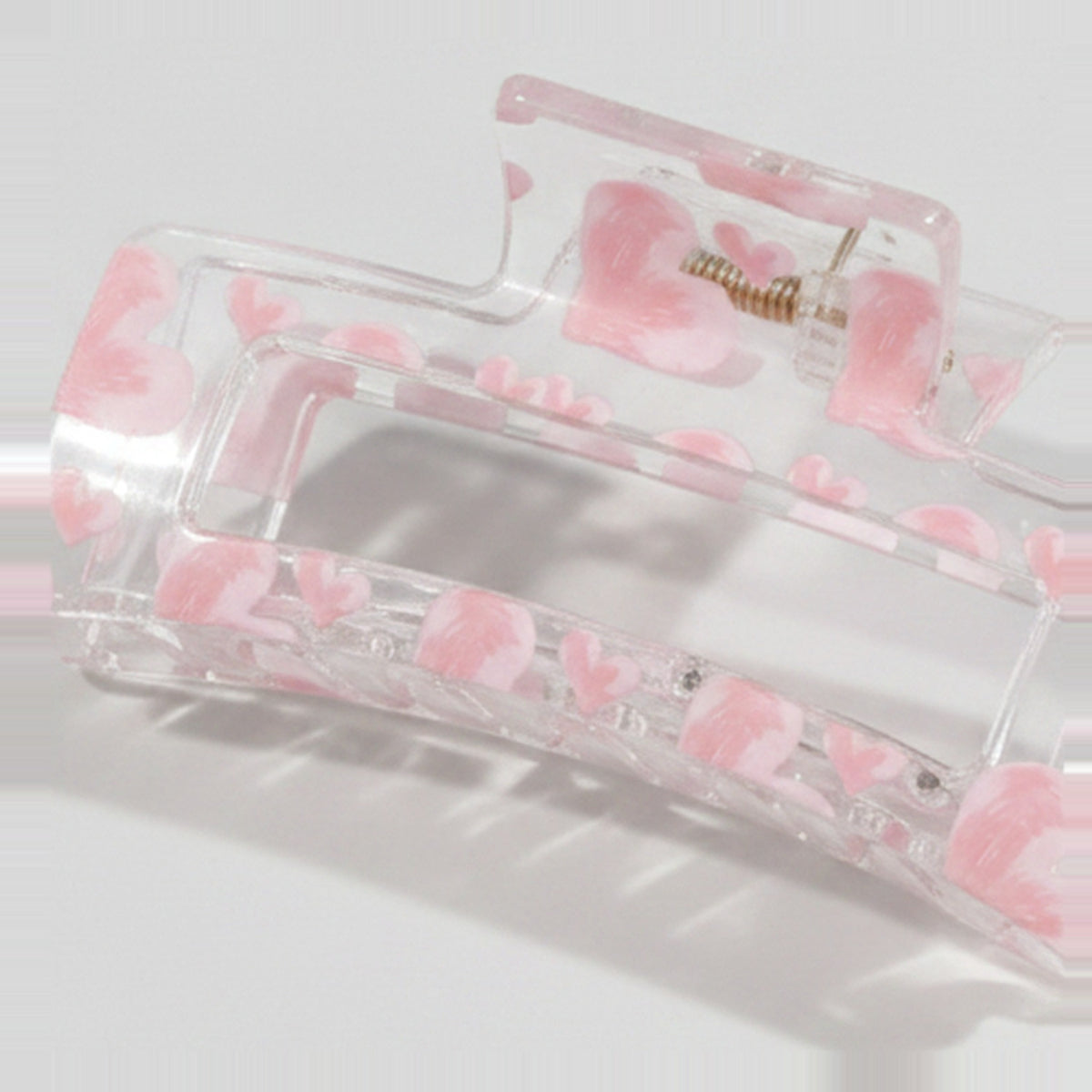 Pink Heart Claw Hair Clip – hair accessories (view 1)